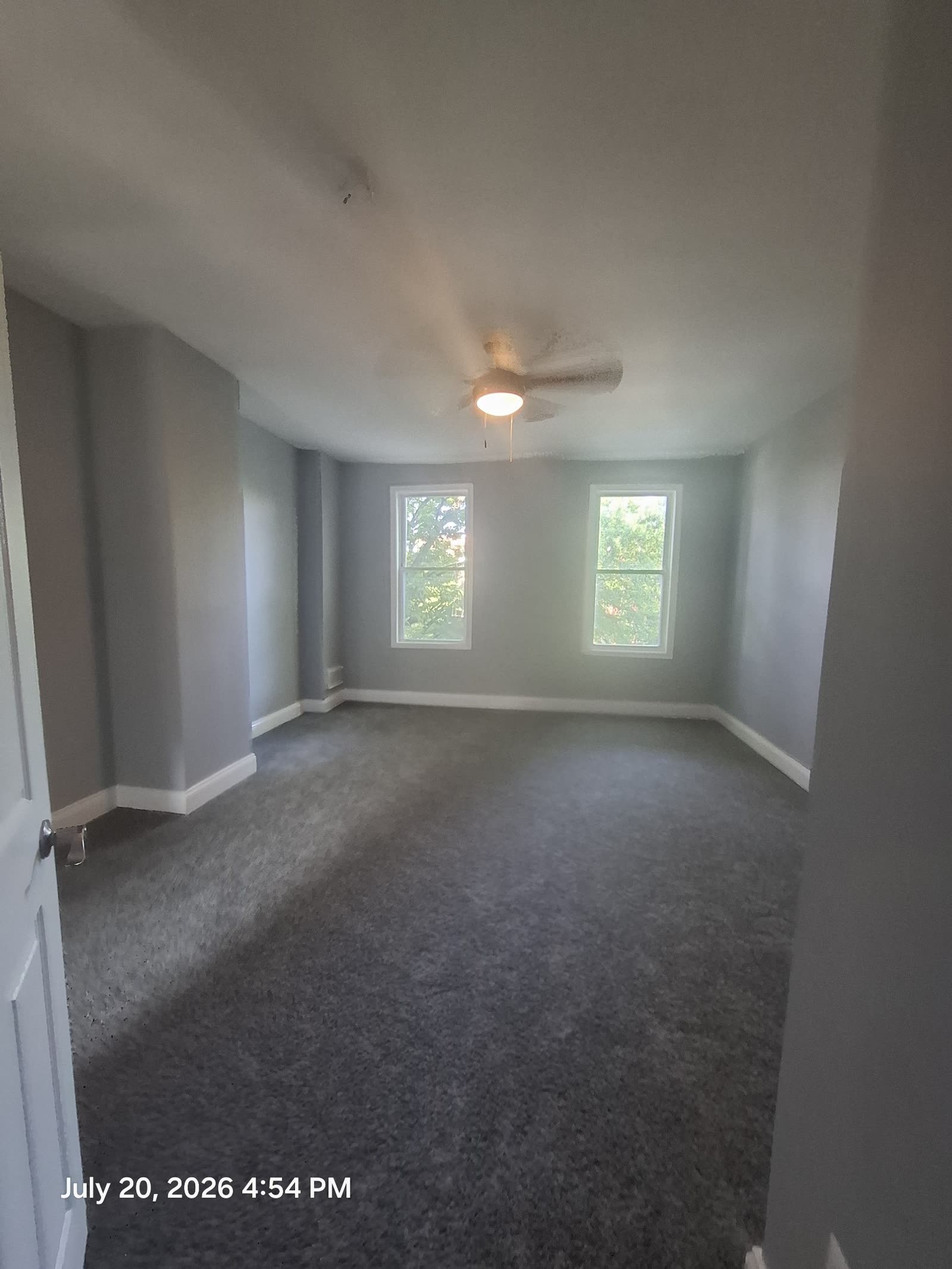 Bedroom with ceiling fan