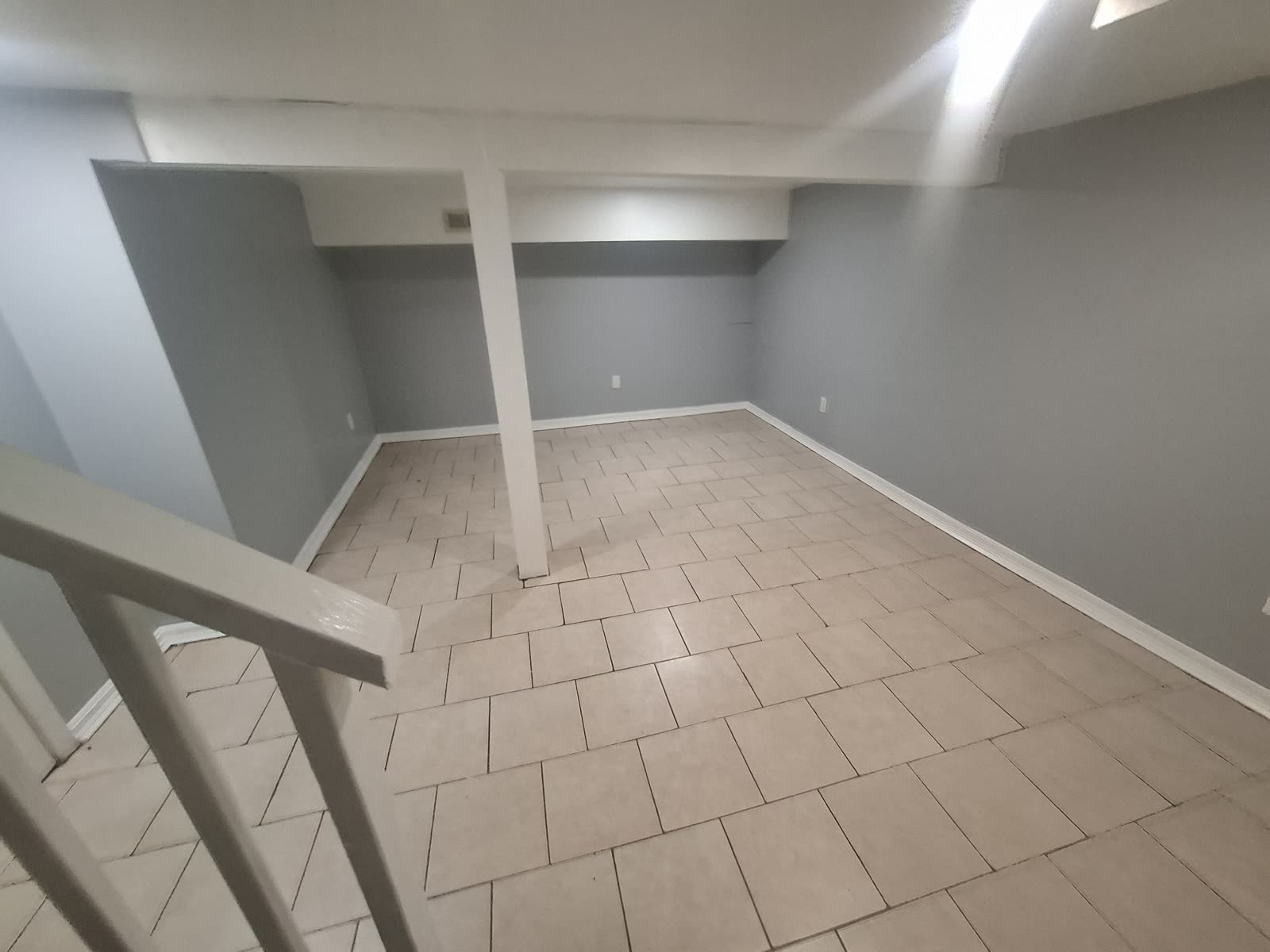 Finished basement room