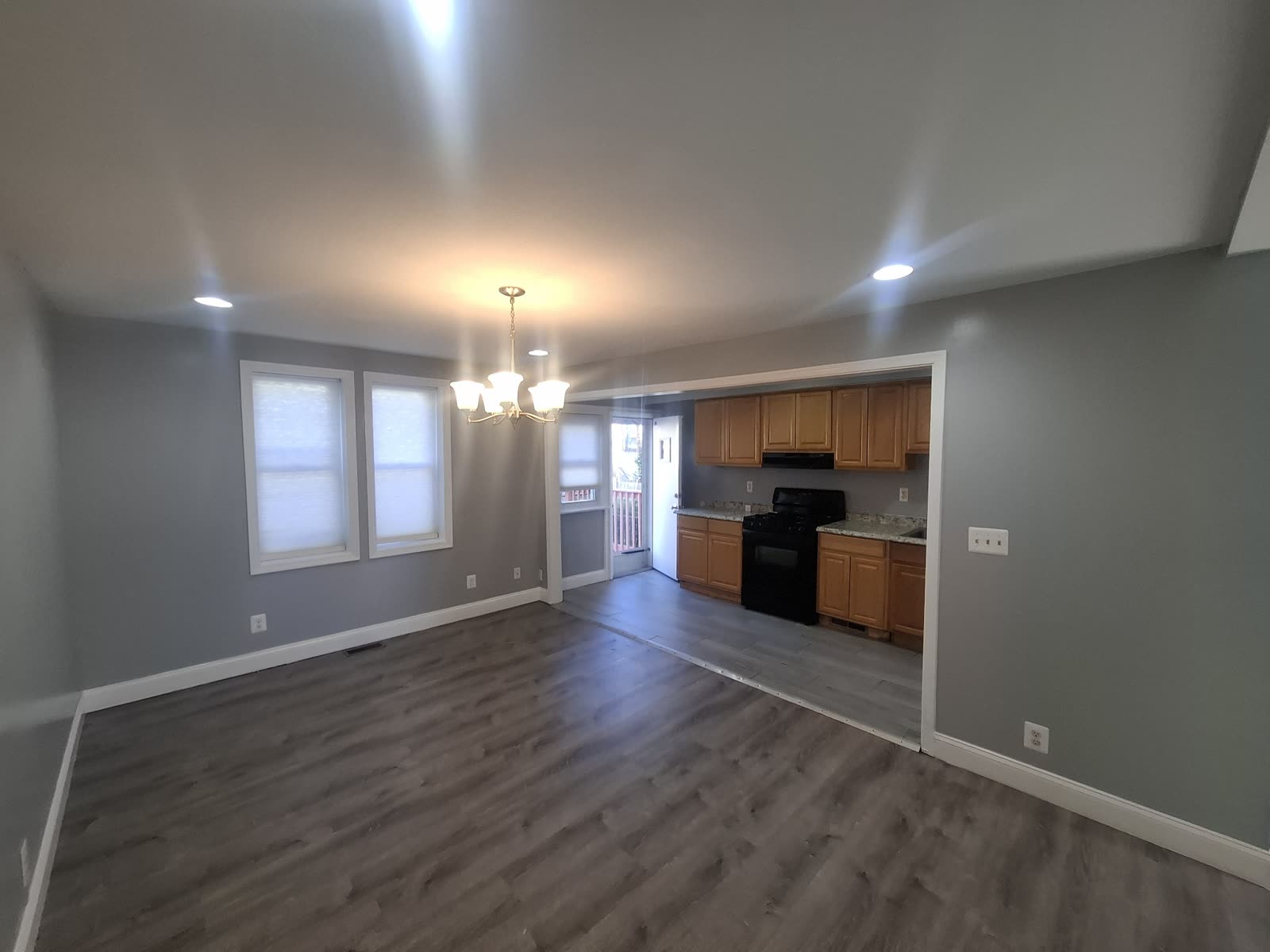 Dining area and kitchen
